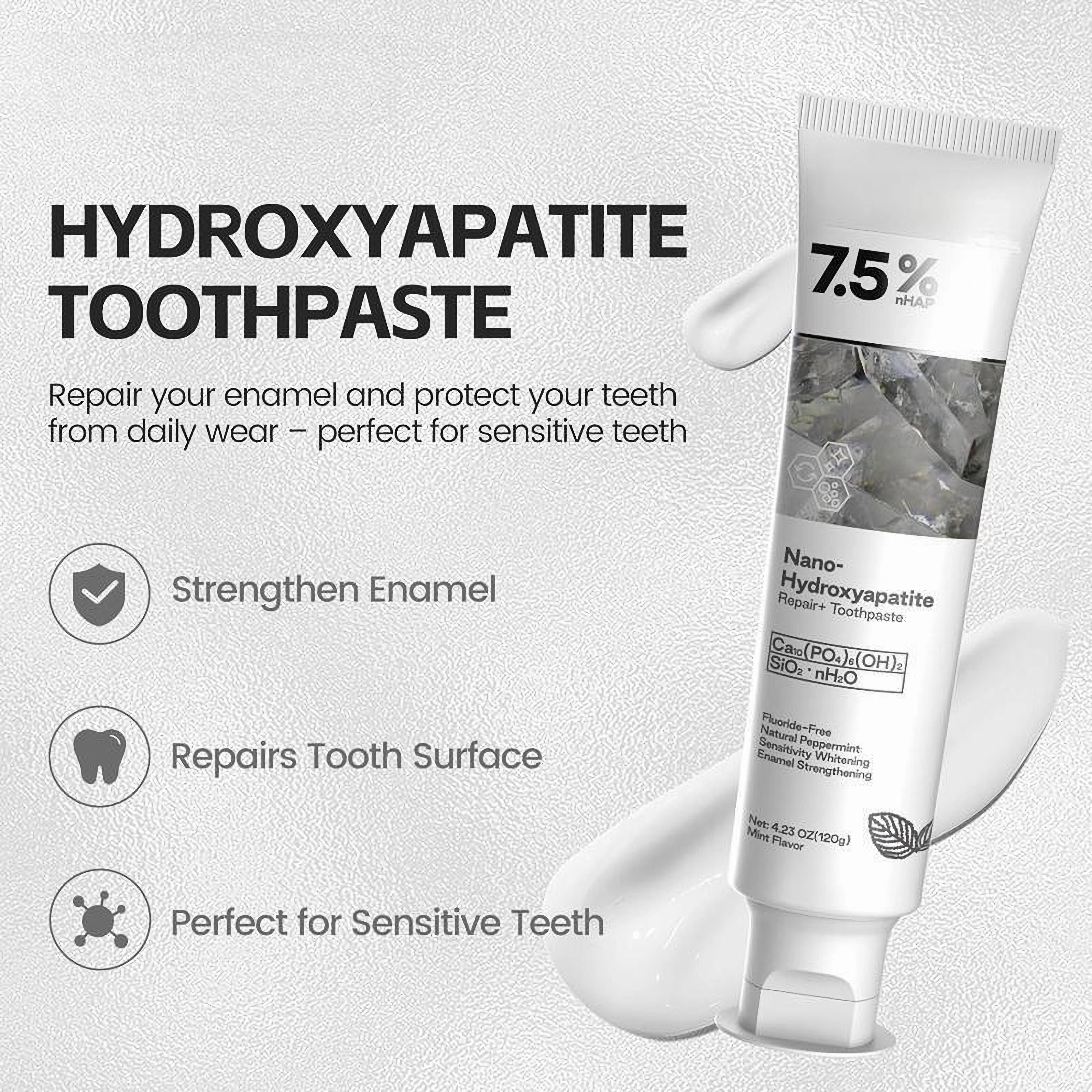 Hydroxyapatite Toothpaste for Advanced Enamel Protection Gentle Effective Fluoride-Free Formula for Sensitive Teeth