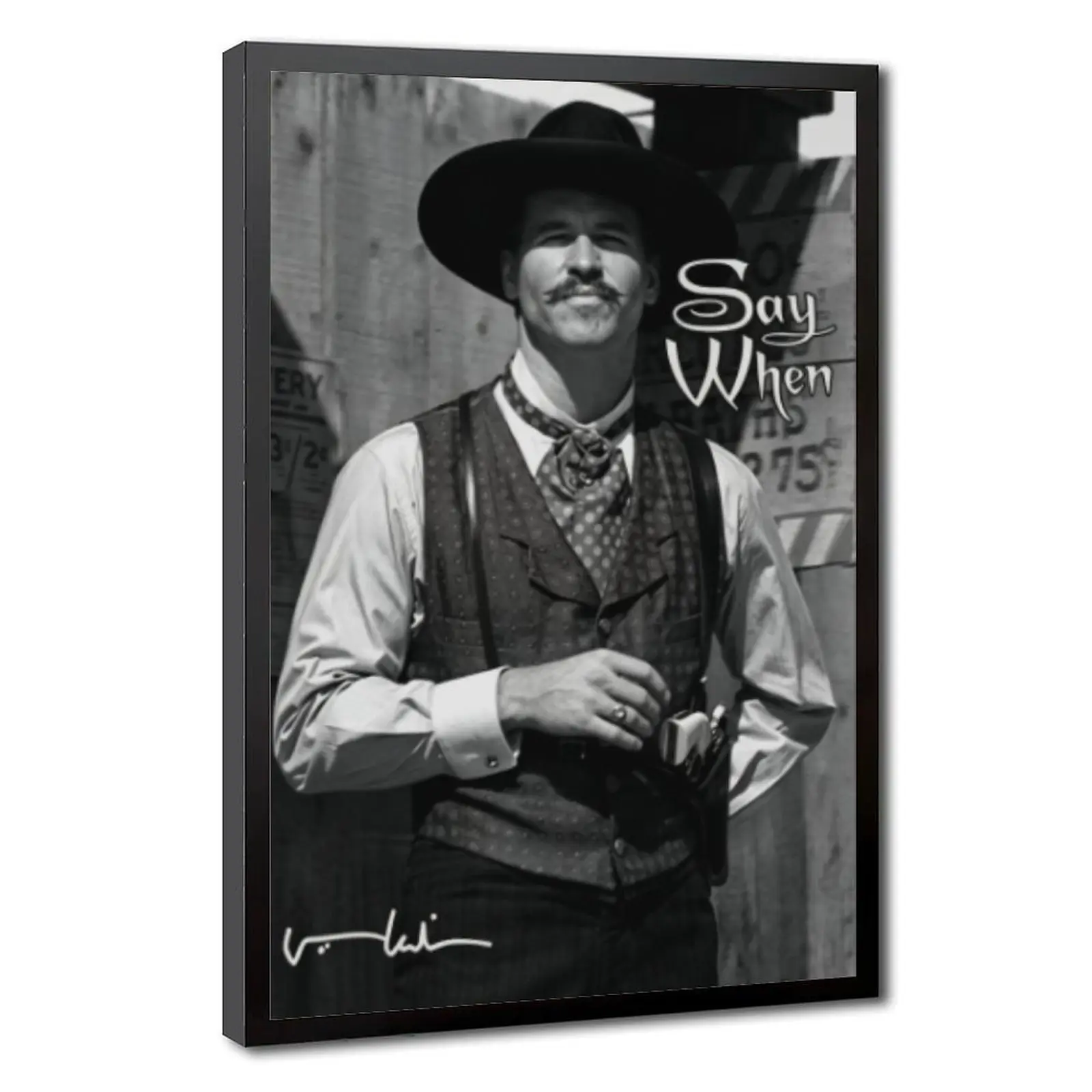 Western Cowboy Canvas Wall Art, Vintage Western Poster, Classic Cowboy Artwork Print, Rustic Farmhouse Decor, Bar Room Bedroom Man Cave Decoration Gift