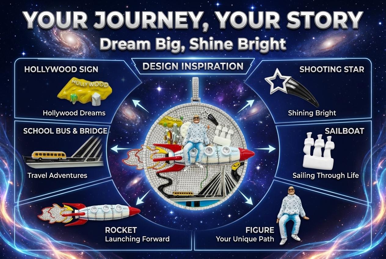 Huge Iced Out 3D Rocket Man Enamel Medallion Pendant, Colorful Cityscape Hip Hop Statement Jewelry, 925 Silver Tone with 4mm Rope Chain Huge Iced Out 3D Rocket Man Enamel Medallion Pendant, Colorful Cityscape Hip Hop Statement Jewelry, 925 Silver Tone with 4mm Rope Chain