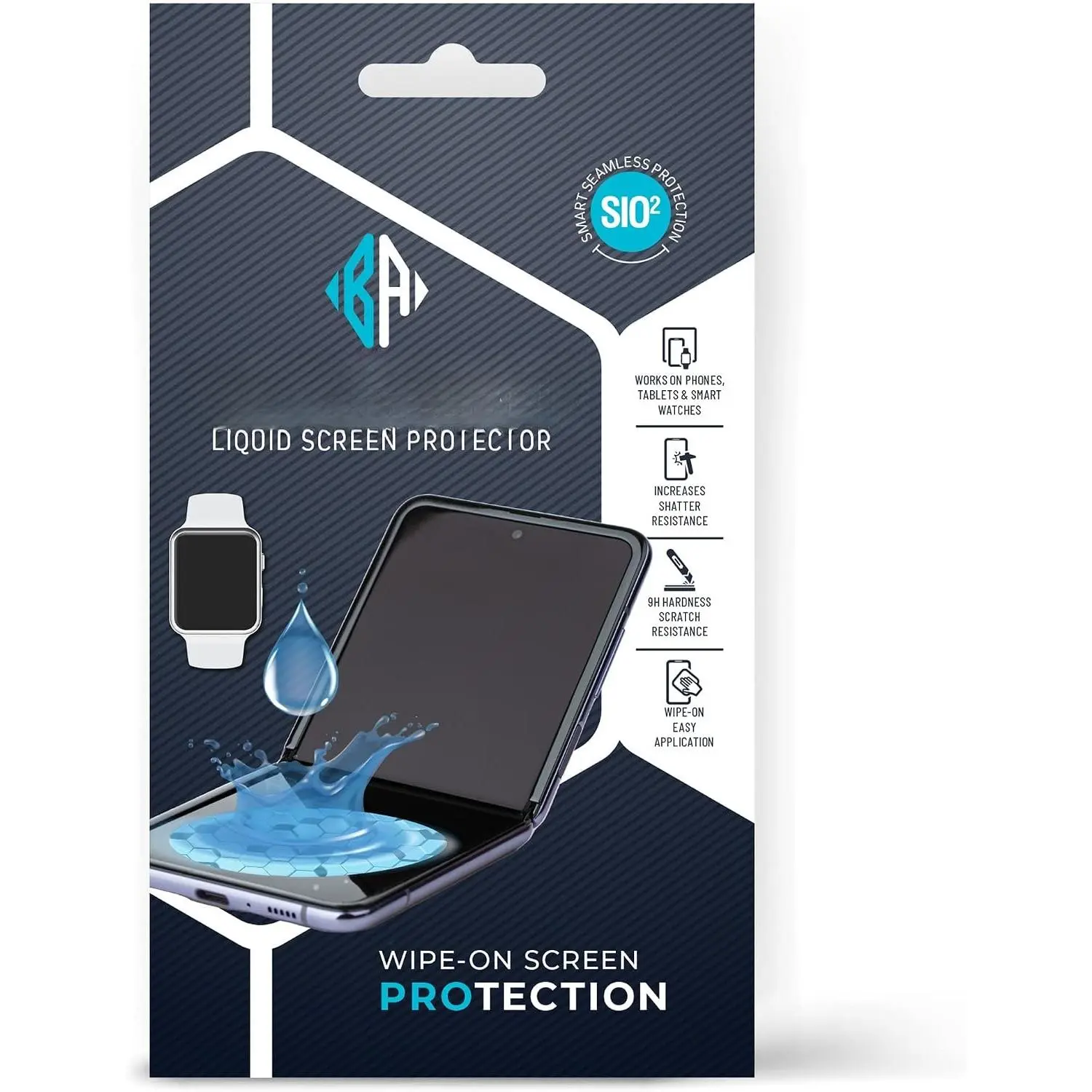 Liquid Glass Screen Protector - Wipe  Scratch and Shatter Resistant Nano Protection for  Phones Tablets  Watches -