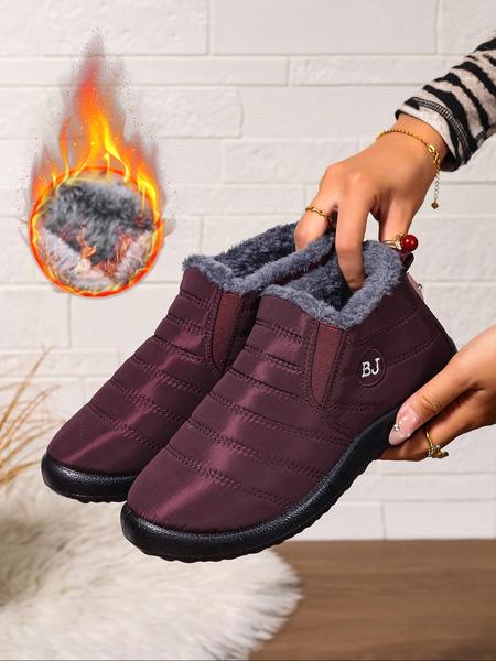 Women's Large Size Lightweight Comfortable Snow Boots, Anti-Slip Short Winter Warm Fleece Boots, Perfect Gift for Outdoor Activities, Winter Warm Shoes