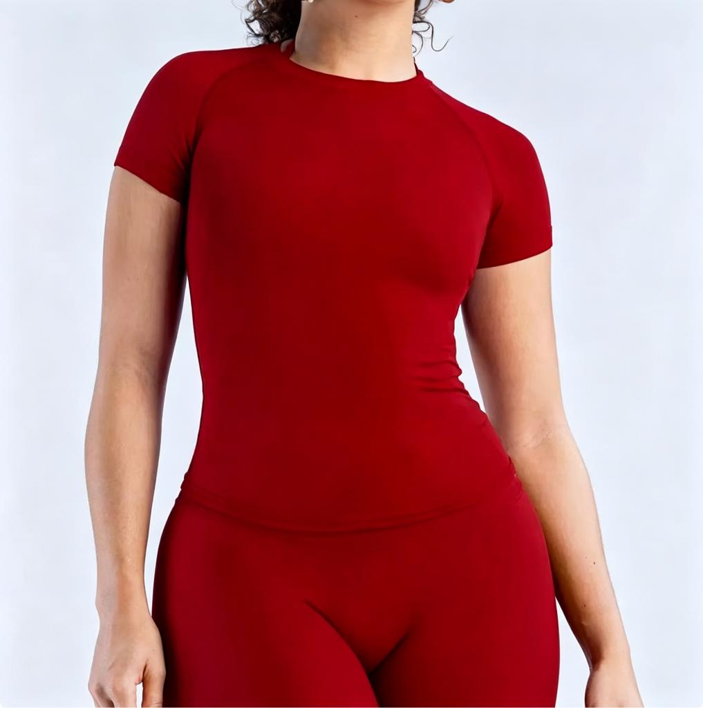 Wanzai Daxi Apparel Co., Ltd. Basic Seamless Workout Top For Women | Short Sleeve Yoga Shirt | Slimming Athletic Crop Top (Multi-Color)