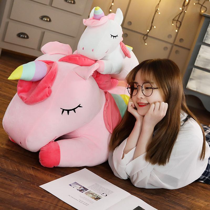 25cm-35CM Kawaii Giant Unicorn Plush Toy Soft Stuffed Unicorn Soft Dolls Animal Horse Toys For Children Pillow Birthday Gifts