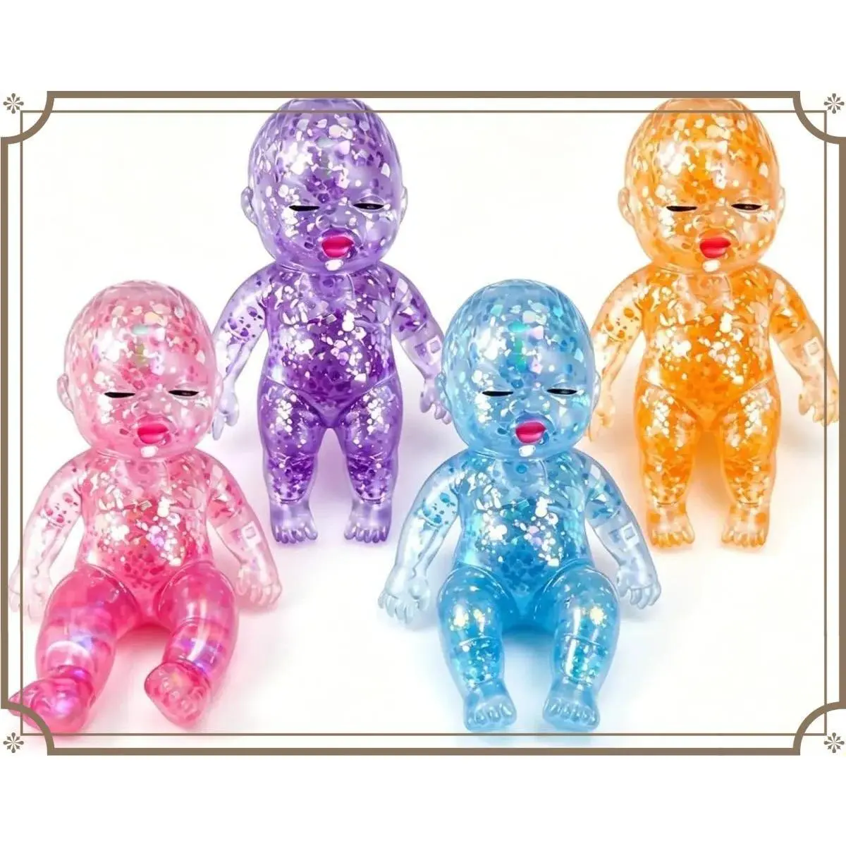 Glitter Silicone Baby Squishy: Maltose Texture Slow Rebound Stress Ball, Aesthetic Taba Squeeze Toy, Sensory Office Relief, New