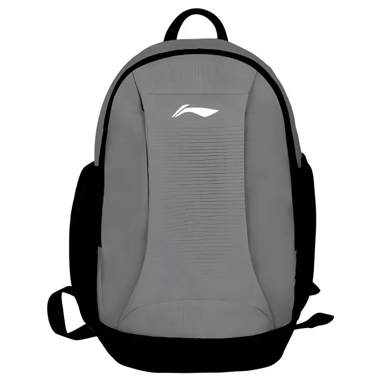 Li-Ning Sporty Lightweight Polyester Backpack for Men and Women – Mist Gray
