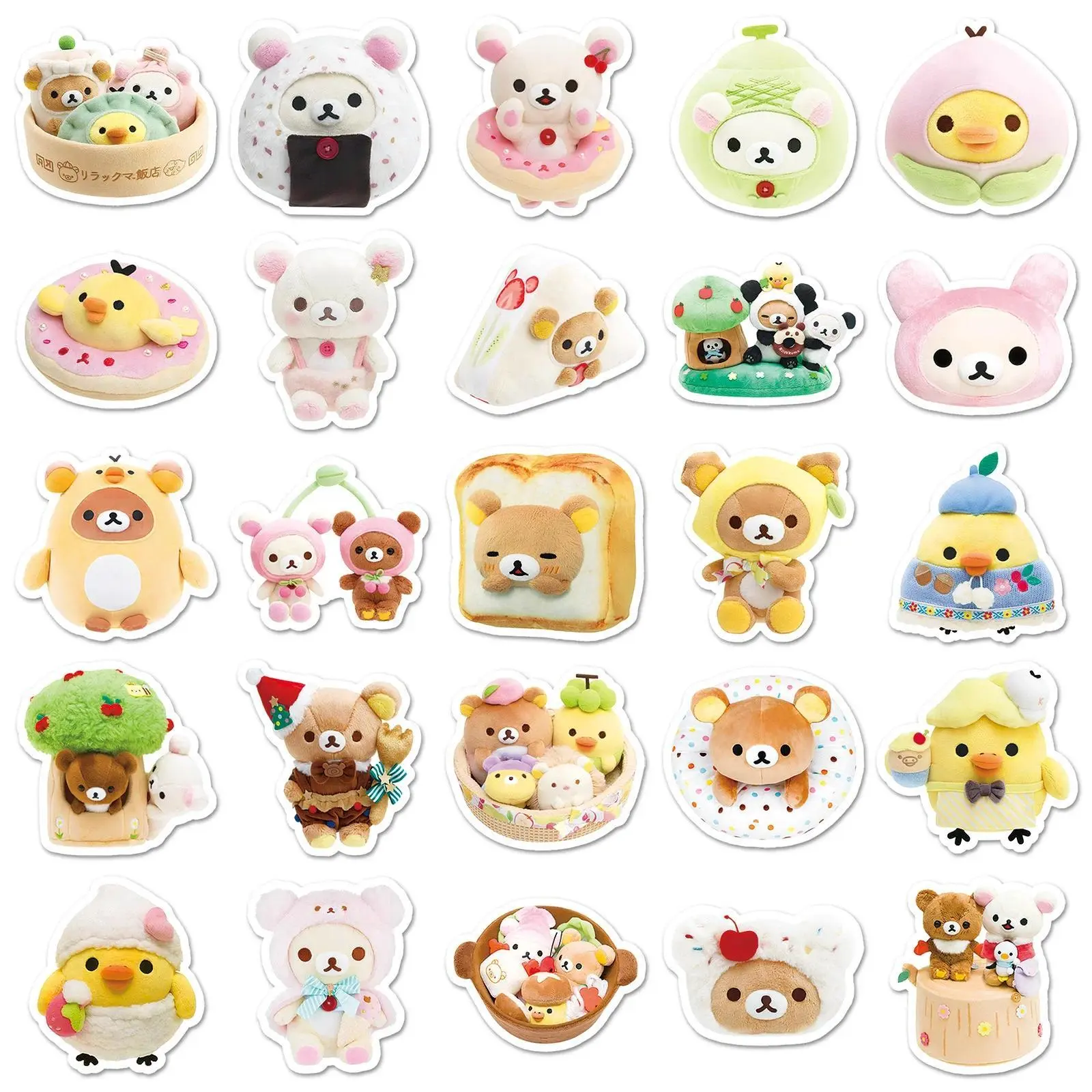 Rilakkuma Stickers - 54pcs, Suitable for Daily & Holiday Decor, Cups, Phones, Refrigerators | Vinyl Stickers for Decorating