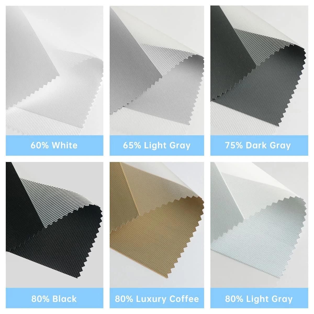 Motorized Blinds Shades Shutters Zebra Style windows Blinds Full Blackout Semi Blackout Fabric Book for Factory Hotel