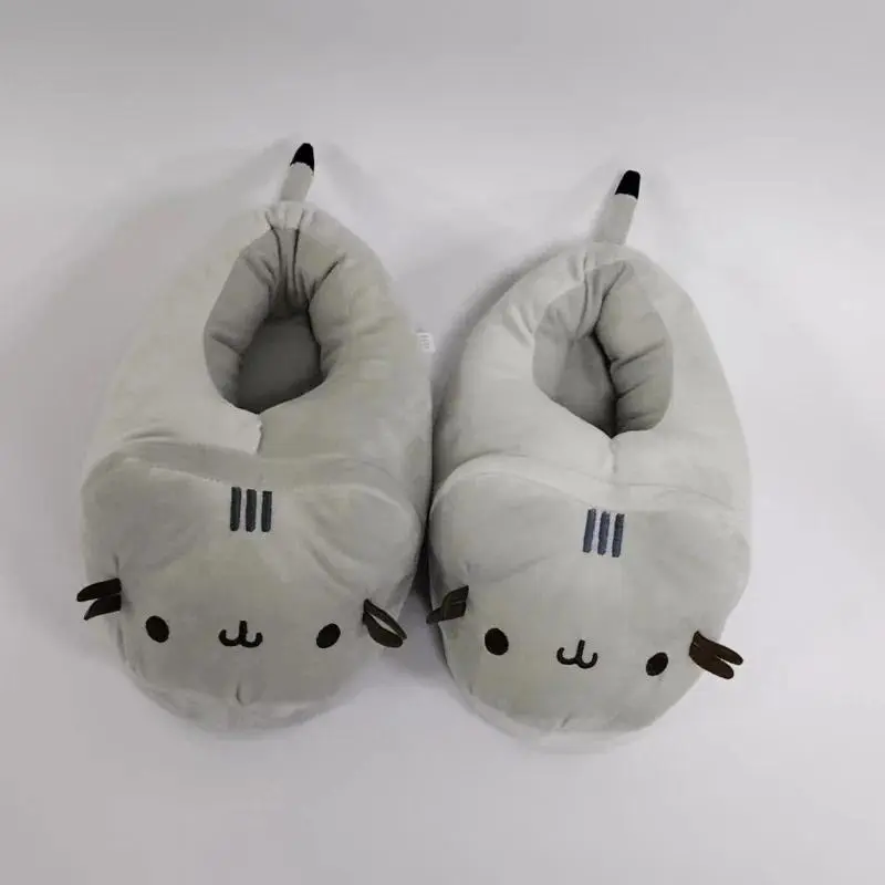 Unisex Cute Cartoon Full-Covered Cat Slippers - Warm Winter Slip-On Indoor Wear, Soft Plush Doll Design, Casual EU 38-43 1 Size Home Shoes for Gifting (Home Supplies,Festive & Party Supplies,Party Bags & Gifts)