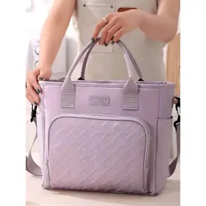 Large Capacity Insulated Lunch Bag for Women, Waterproof Leakproof Thermal Lunch Tote, Reusable Cooler Bag with Multiple Pockets, Work Lunch Organizer for Office, School, Picnic, Travel and Daily Commute