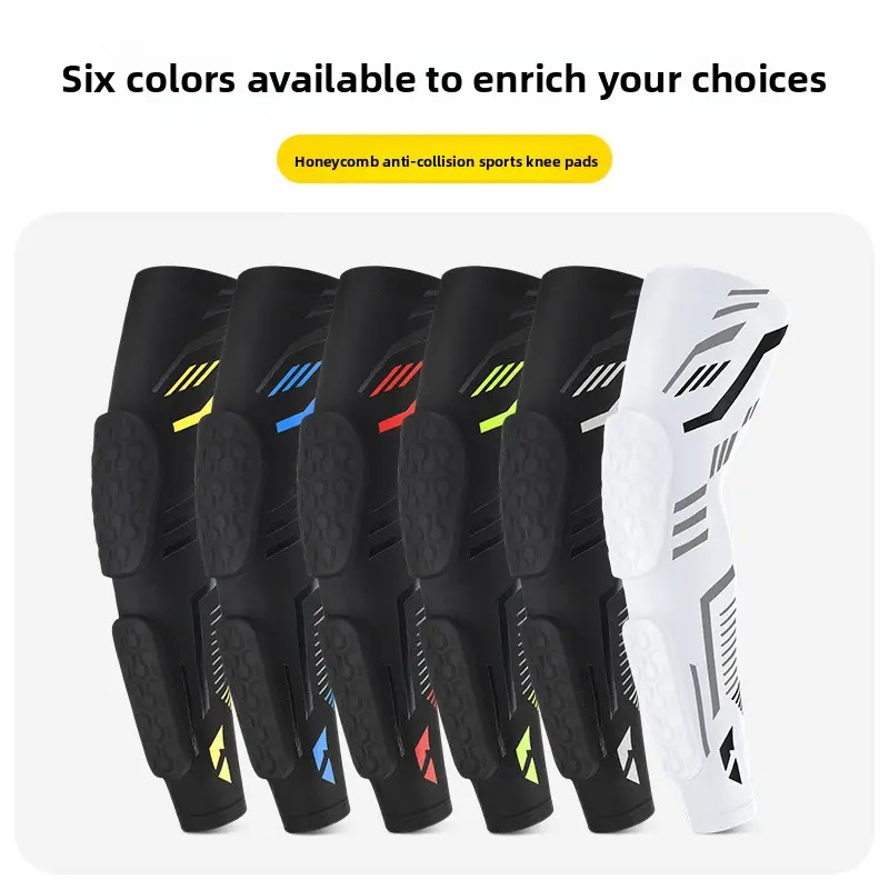 Honeycomb Padded Basketball Arm Sleeve Separable Anti-Collision Elbow Guard Anti-Slip Long Compression Arm Protector for Training Cycling Sports