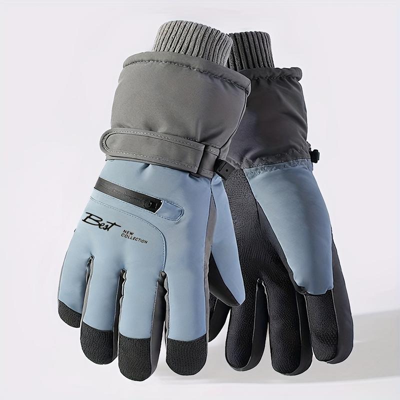 Ski gloves for women, warm and insulated, touchscreen compatible, waterproof, suitable for cycling, outdoor activities, and snow sports; also available for men, windproof, and with thickened fleece lining for winter use.