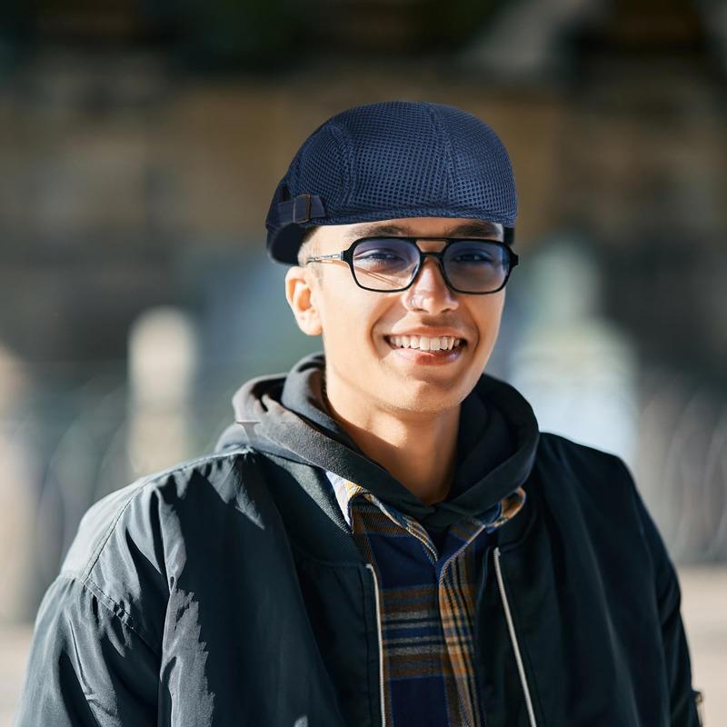 Men's Breathable Mesh Summer  – Adjustable Flat Cap, Newsboy Cap, Beret, Ivy Cap, Irish Driver Cap, and Fishing  Vintage Large Capacity Style Messenger Bag Playing Card Fedora Hat