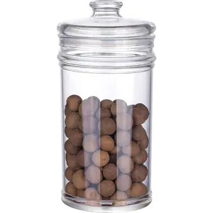 64 oz Reinforced Large Acrylic Storage Jar, Airtight Lid Cookie Jar | Ideal Canisters for Cookies, Dried Fruits, Nuts, Herbs,Cereals,etc
