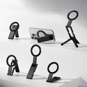 Metal Alloy Phone Holder Tri-Holder Tablet Stand, Magnetic Holder for Samsung iPhone, Stable Multi-Function Holders for Study and Photography