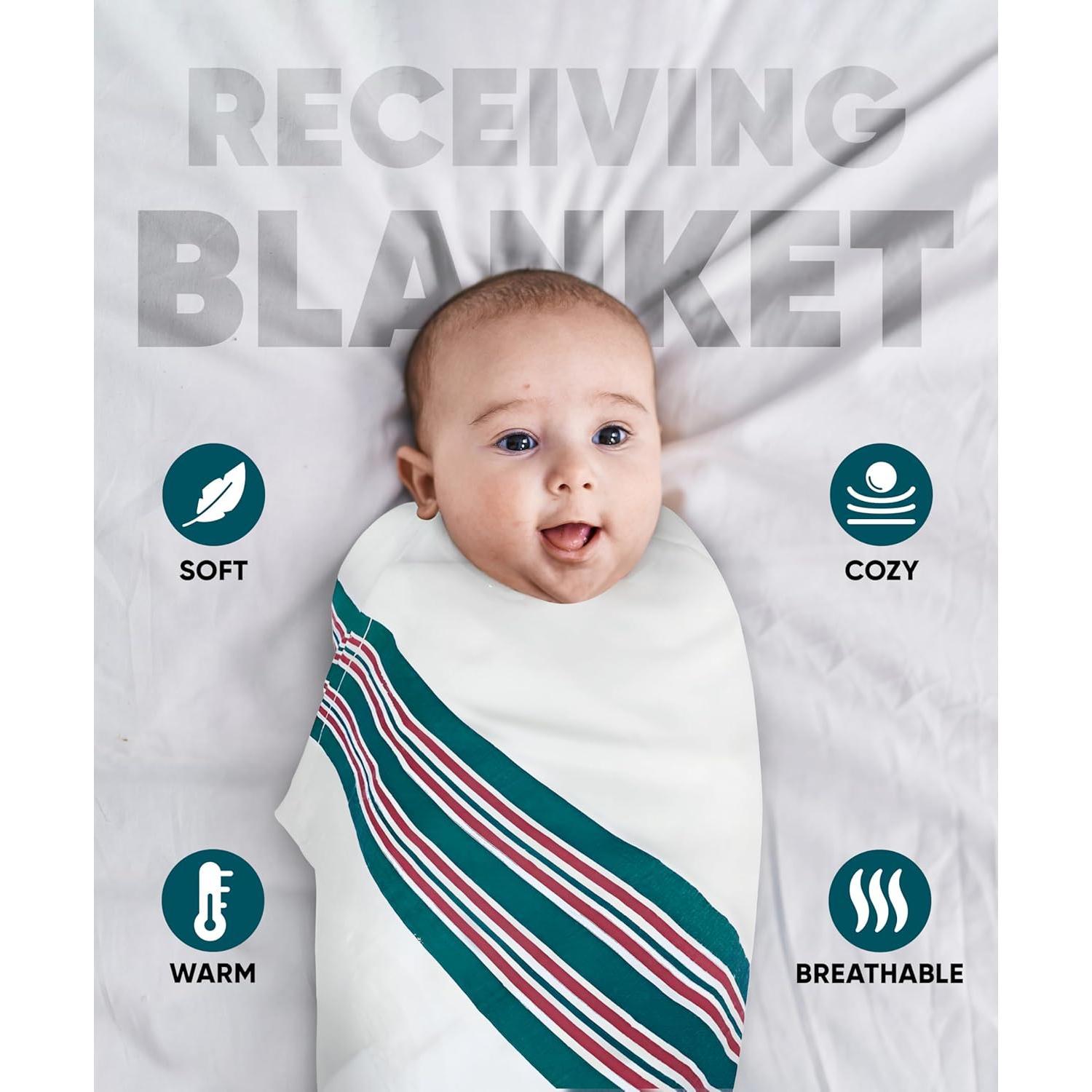 Cotton Receiving Blankets - (Pack of 3) Size 30x40 Inch,  Soft Cotton,  Swaddles for ,  Swaddles Blankets,  for Swaddling and Wrapping