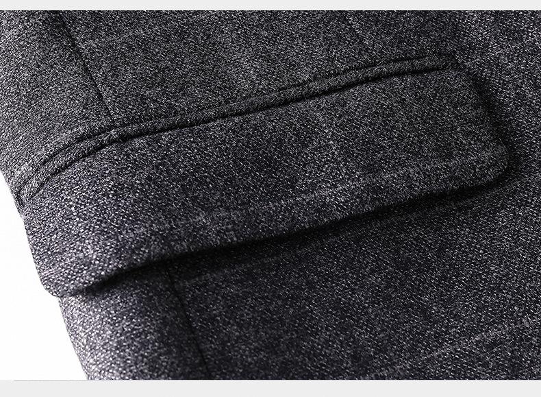 Men's Plaid Slim Fit Suit  Korean Style One-Button Notch Lapel Casual Blazer with Pocket Detail & Center Vent