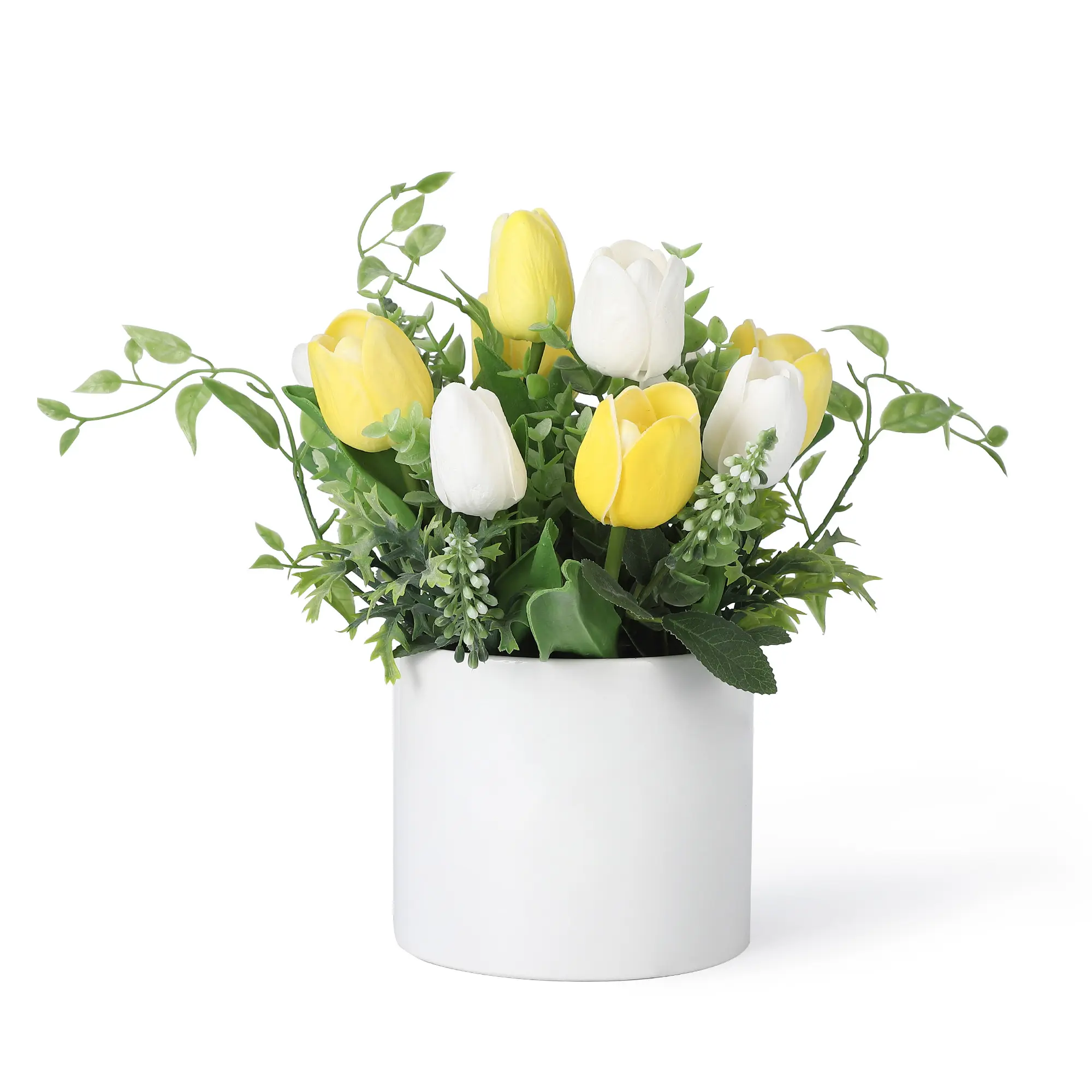 Lifelike Artificial Tulip Flowers – Real Touch PU Tulips – Elegant Faux Flowers – Realistic Tulip Bouquet Arrangement