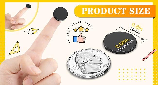 70 Pcs Round Magnets with Adhesive Backing, Flexible Self Adhesive Magnets For Crafts, Magnetic Tape, Magnetic Strips, Small Sticky Magnetic Dots For Hanging & Organizing Light Objects