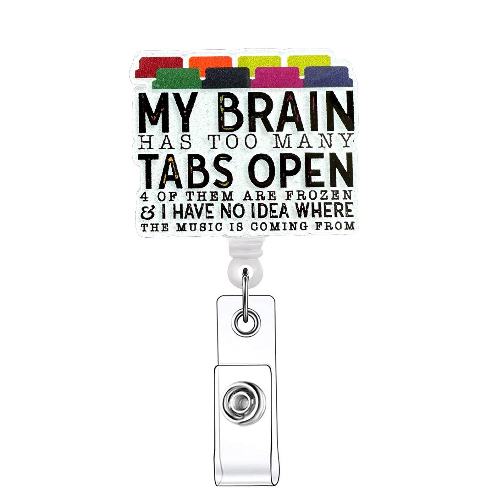 Retractable Badge Reel, Retractable Badge Holders, 1 Count Acrylic ID Holder with Clip, for Nurses, Doctors, Students & Office Staff, Identification Badges & Supplies