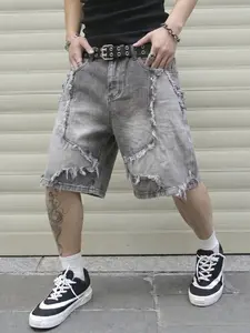 Men's Loose Fit Five-Pocket Denim Shorts, Y2K Streetwear Style, Cotton Material, Summer Fashion, Comfortable & Versatile Design