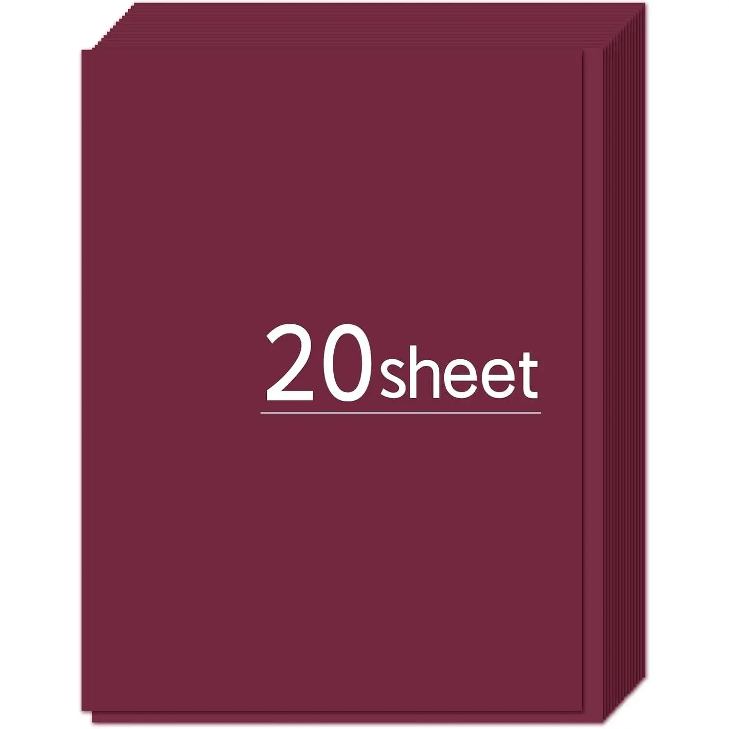 20 Sheets Burgundy/Wine/Red Cardstock, 8.5x11", 250gsm Heavyweight 92lb Paper for DIY Projects, Scrapbooking, Invitations & Business CardsGift