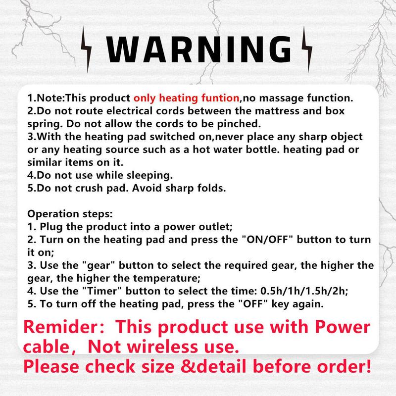 Electric Heating Pad, Menstrual Uterus Waist Body Warmer 9 Heat Level Timer, Multifunctional Heating Blanket for Home Office Winter Cozy Gifts