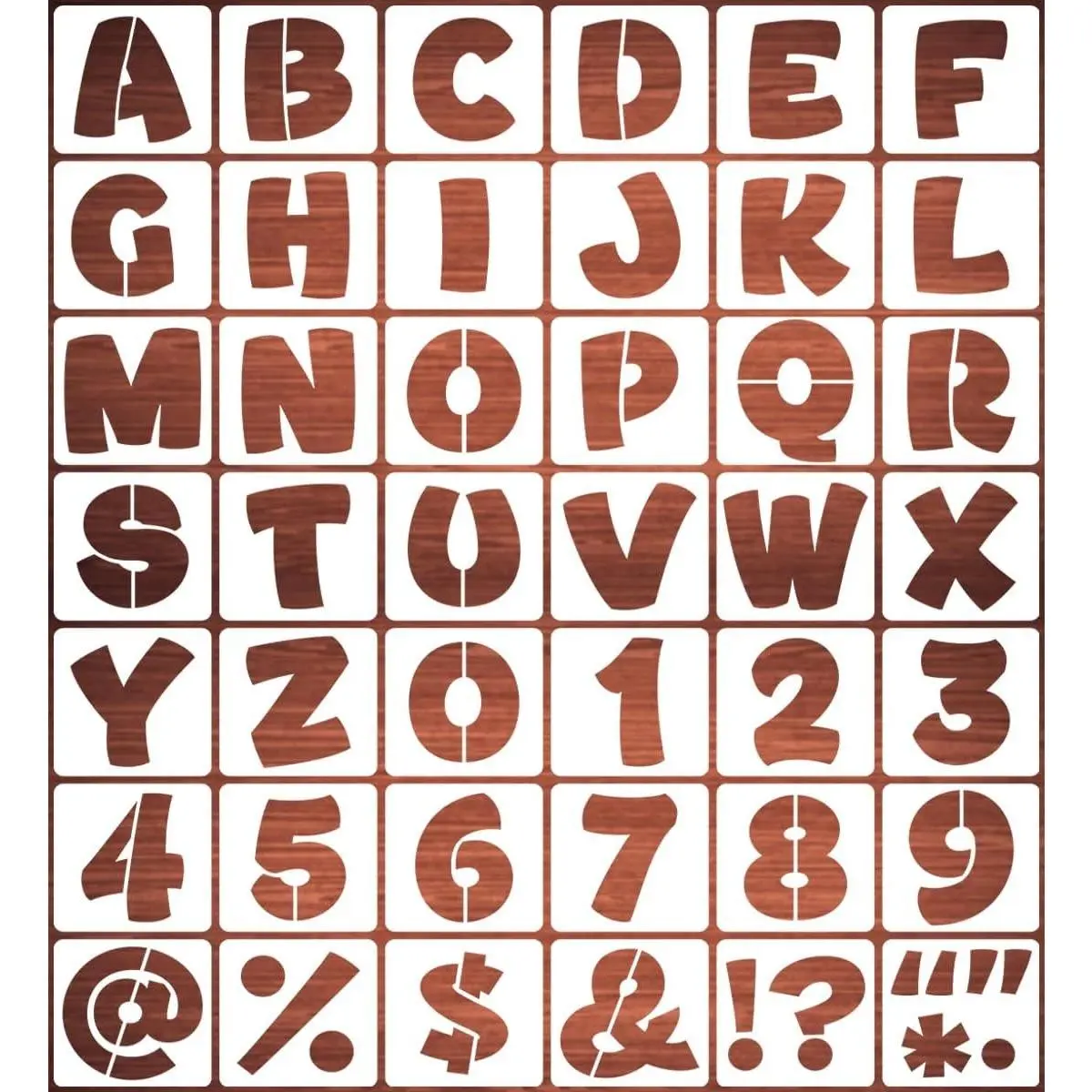 5 Inch Letter Stencils for Painting - 42 Pack Alphabet Letter and Number Stencil Templates with Signs for Painting, Reusable Letters and Numbers Stencils for Chalkboard Wood Signs & Wall Art