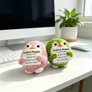 2pcs & Penguin Knit Doll Set, Adorable Decorative Figurines, Perfect for Home Decoration, Unique Gift Idea