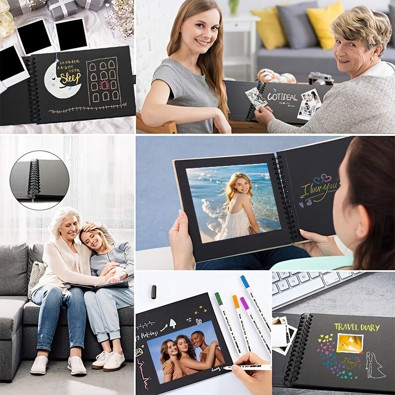 DIY Memory Scrapbook Album, Thick Cardstock Pages, Leather Craft Book, Perfect Gift for Weddings, Anniversaries, Birthdays