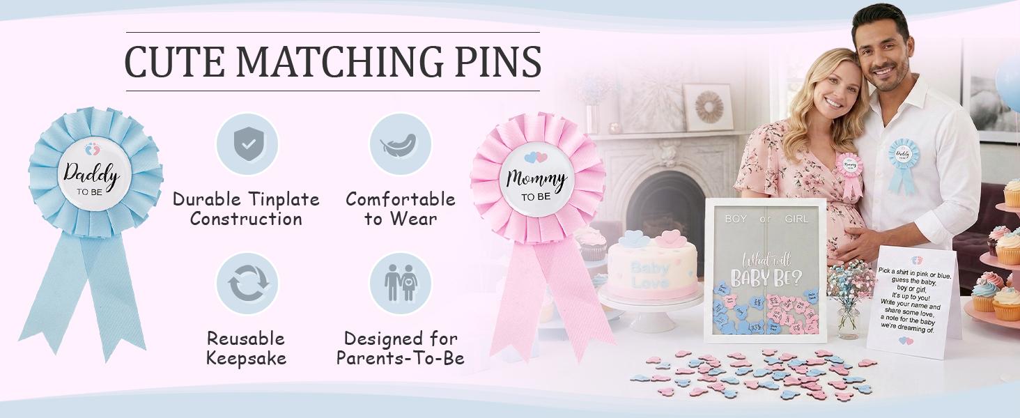 Gender Reveal Decorations for Party – Wooden Voting Board Game Keepsake, Baby Shower Gender Reveal Game, Guest Book Alternative, Cast Your Vote Boy or Girl, Gender Reveal Party Games for Guests