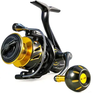 Spinning Fishing Reel – 26LB Drag & Loud Metal Clicker, 5.2:1 Gear Ratio 3+1 Bearings, 4-Point Waterproof, CNC Aluminum Spool & Handle for Bass Trout Salmon