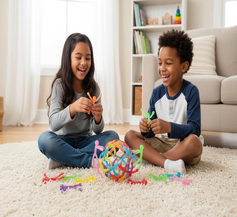 20PCS Colorful Magnetic Men for Kids Valentines Day Gifts, Flexible Fridge Magnets & Fidget Toys, Creative Magnetic People for Fun Decoration on Refrigerator, Whiteboard, or Office