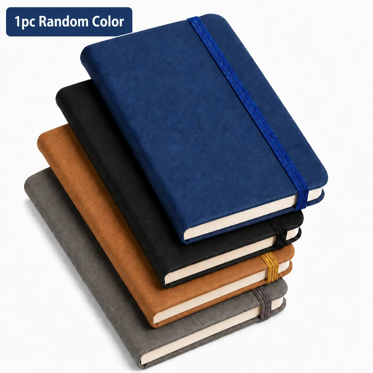 Mini A7 Portable Notebook, 200 Pages Elastic Band Notepad, Ideal for School, Office, Work, Daily Notes, Compact Small Notebook, Travelers Notebook