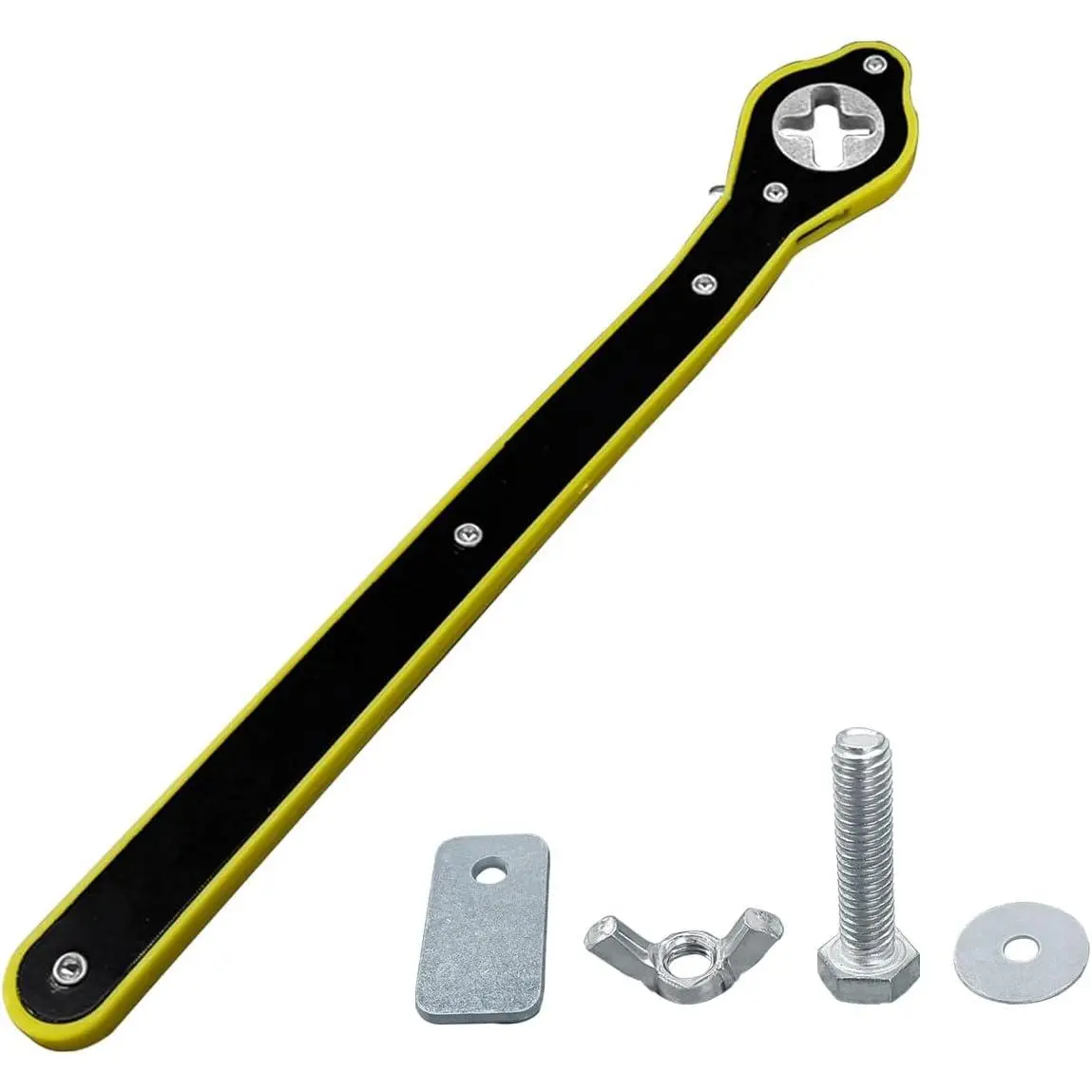 Auto Jack Ratchet Wrench, 360° Swivel Labor-Saving Jack Lug Wrench, Scissor Jack Lift Speed Long Handle Tool for Tire Wheel,  Forward and Reverse Knob Design for Travel   SUV