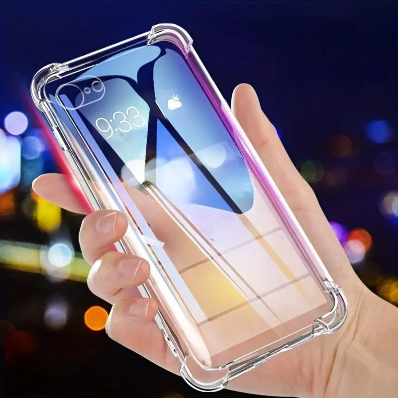 Transparent TPU Shockproof Phone Case for iPhone SE 2022 / SE2020 / 8 / 7 / 6 / 6S / 8+ / 7+ / 6+ / 6S+ - Clear