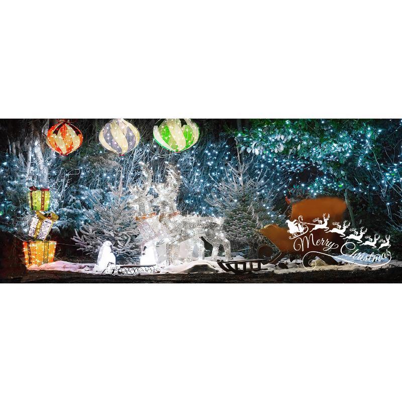 2 Pack Solar String Lights Outdoor Waterproof, Each 33FT 100 LED Outdoor, 8 Modes White Fairy Light for Outside Yard Tree Patio Garden Wedding Christmas Decorations