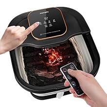Collapsible Foot Spa Bath with Heat and Massage Roller, Bubble, Temperature Control, Remote Control, Foot Pedicure Kit, Pedicure Foot Spa