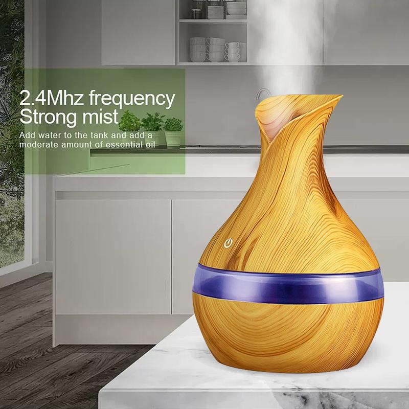 Remote Control Humidifier and Diffuser, 300ml Ultra Quiet with Auto Shut-Off, 7 Color Night Light for Bedroom & Office  Gift for Sleep Relaxation