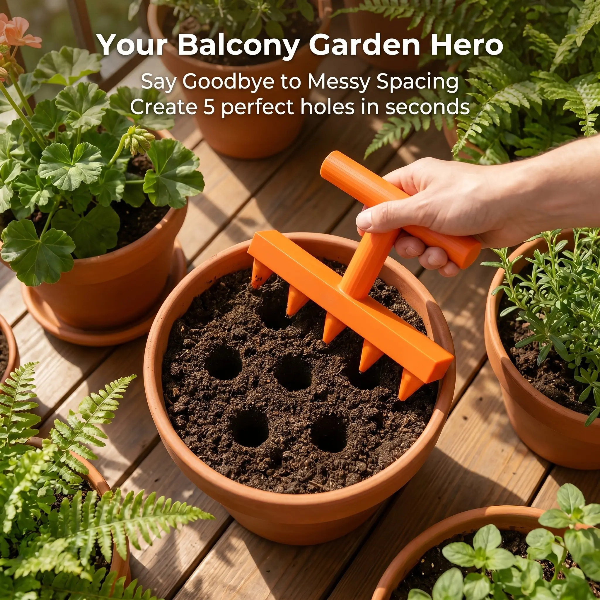 Multi-Functional Garden Seeder, Easy-To-Use Planting Tool for Home Gardens, Perfect for Balcony, Courtyard, Pots, Holiday Decor