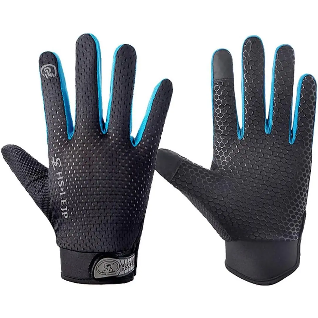 Full Finger Cycling Gloves Mountain Bike Gloves, Touchscreen MTB Gloves Racing Gloves Cycling Gloves for Men Bicycle Gloves Men & Women, Full Finger Workout Gloves