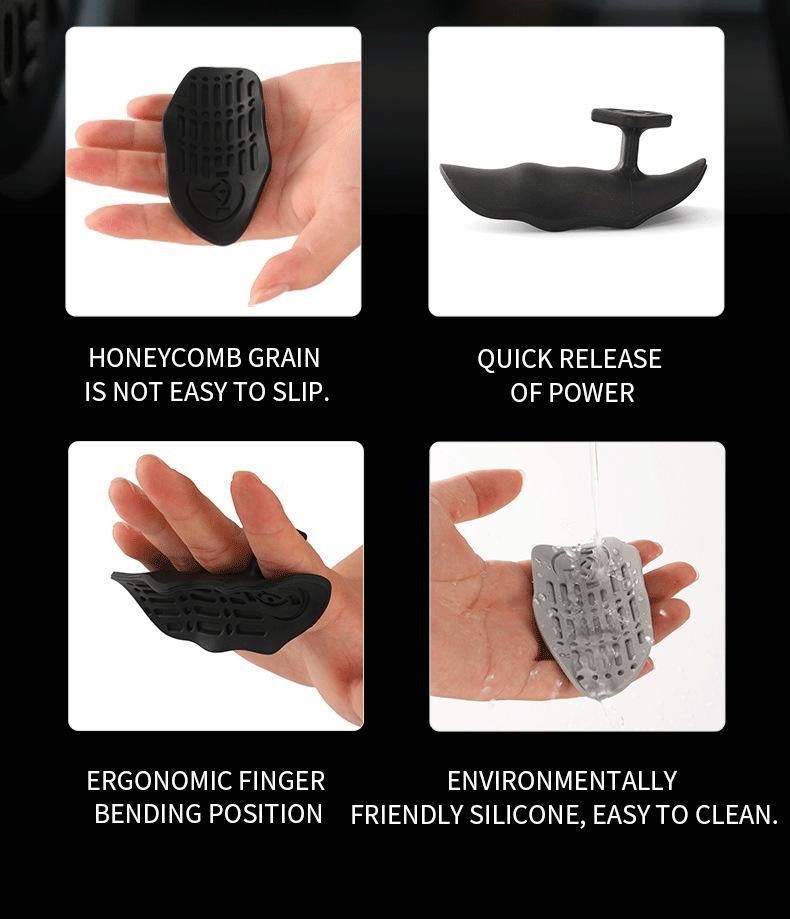 Silicone fitness grips, unisex weightlifting training gloves, non-slip fitness grips, rubber fitness hand pads--suitable for barbells, pull-ups, and fitness training