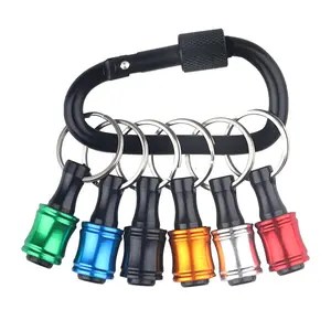 6 PCS Bit Holders 1/4 Socket, Hex Shank Screwdriver Bit Holder for Impact Driver Drill Bit Keychain Extension Bar Quick Release Easy Change, Screwdriver Bit Holders for Tools & Home Improvement Gift, Father's Day Gift