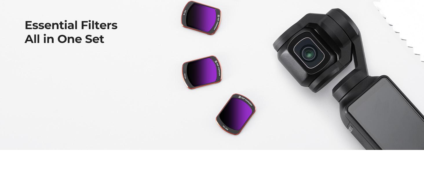 K&F Concept K-Series CPL ND Filter Kit Compatible with DJI OSMO Pocket 3 Creator Combo Accessories, CPL ND16 ND64 ND256 Magnetic Action Camera Neutral Density Polarising Filters HD Optical Glass K&F Concept K-Series CPL ND Filter Kit Compatible with DJI OSMO Pocket 3 Creator Combo Accessories, CPL ND16 ND64 ND256 Magnetic Action Camera Neutral Density Polarising Filters HD Optical Glass