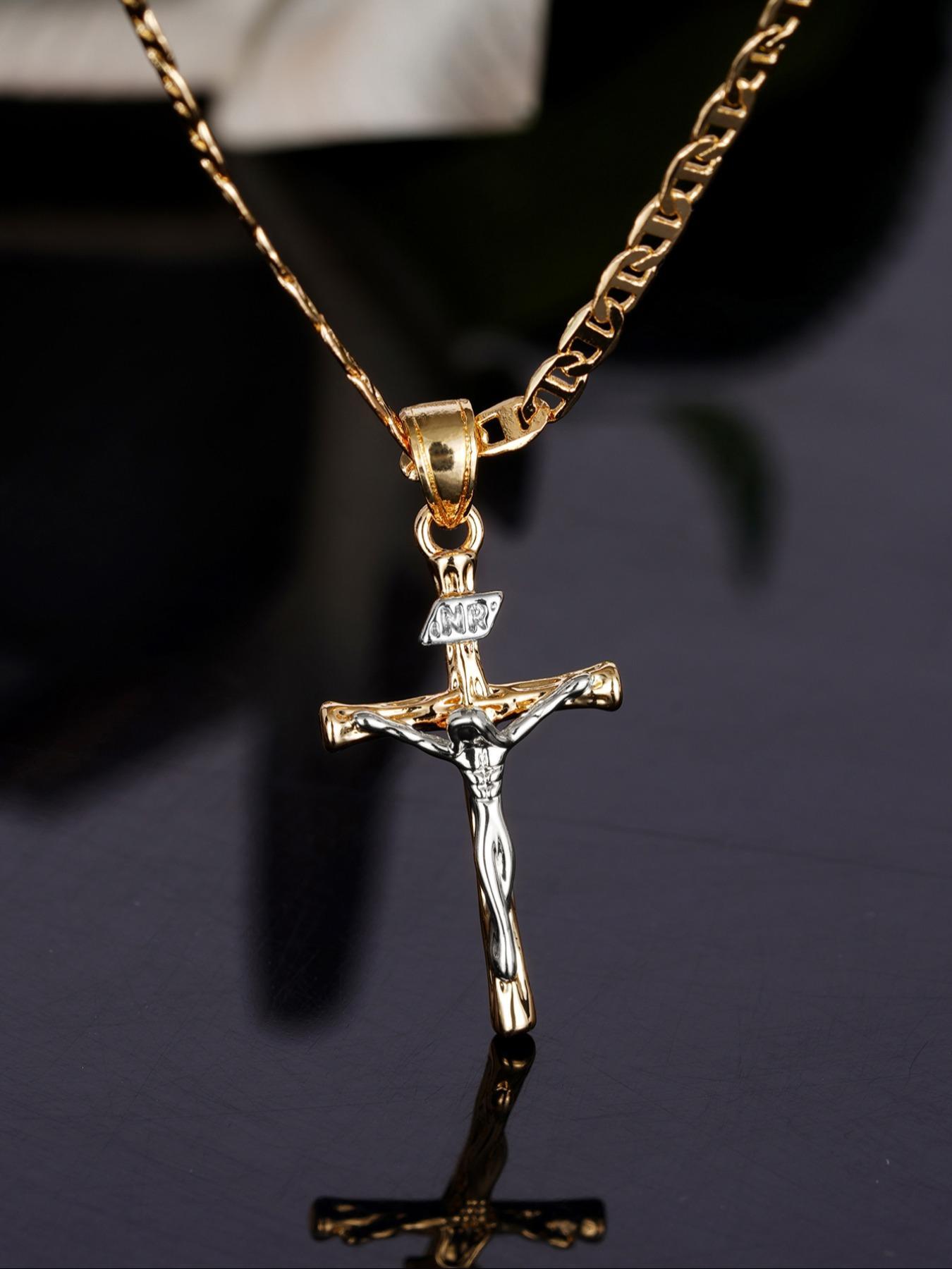 Women's Elegant Cross Pendant Necklace, Dainty Cross Necklace, Coptic Cross Necklace, Fashion Jewelry for Party, Daily Clothing Decor, Trendy All-match & Exquisite Jewelry for Birthday Gift