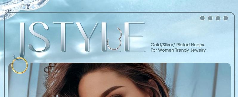 Jstyle 8 Pcs 16G 316L Surgical Steel Nose Rings Hoops Septum Rings Lip Rings Hypoallergenic Nose Clicker Ring Tragus Helix Cartilage Daith Rook Sleeper Earring Body Piercing Jewerly for Women Men