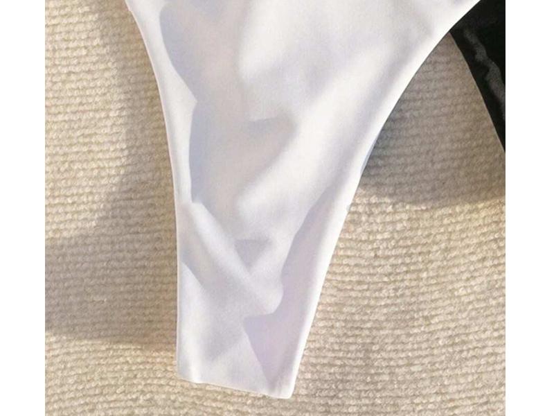 YELAIVP Women's Ruched Back Bikini Bottoms High Cut Bathing Suit Bottoms Cheeky Thong Swimsuit Bottom