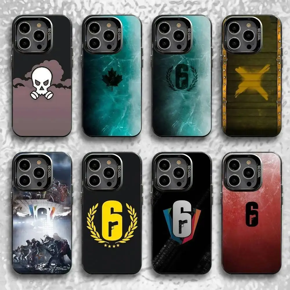 R-Rainbow S-Six Siege Ice Phone Case Designed for iPhone 11-17 Pro Max/Plus & Samsung Galaxy S23-S25 Matte Shockproof Protective Cover Gamer Fan Case