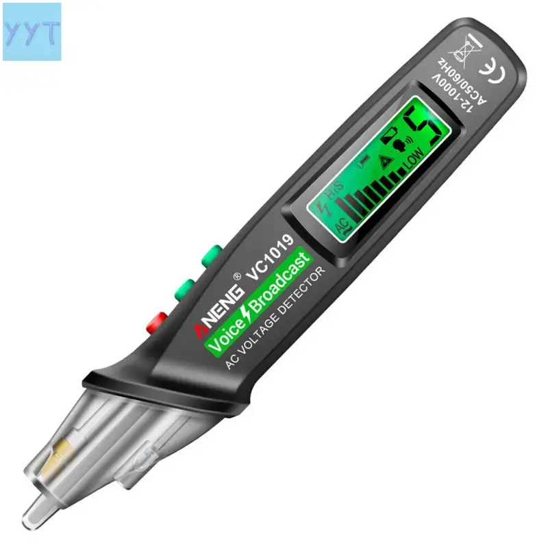 YYT1 Non-Voltage Tester Pen - 12-1000V AC Circuit Test, LED Flashlight, Auto Power Off, III 1000V Safety Rating, Circuit Breaker Finder, Tools and Hardware Measuring Instrument for Electricians, Tools And Gadgets