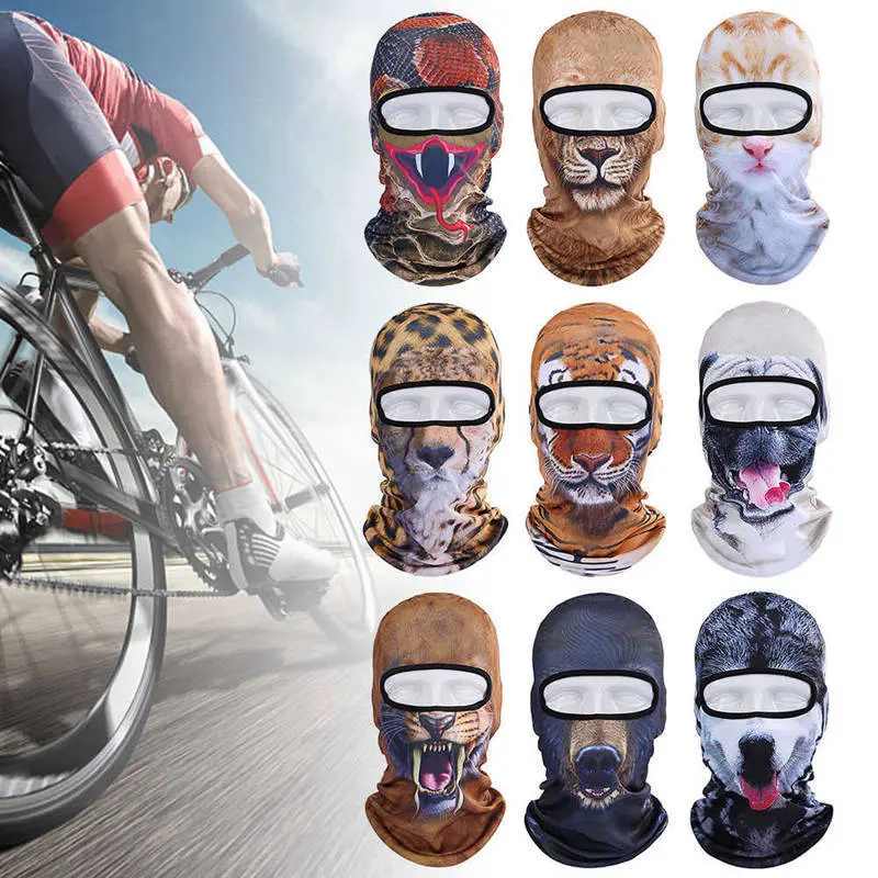 Balaclava Full Face Mask 3D Print Hood Face Cover Cooling Neck Gaiter Sun UV Protection Hat for Halloween Ski Hunting Cycling Fishing