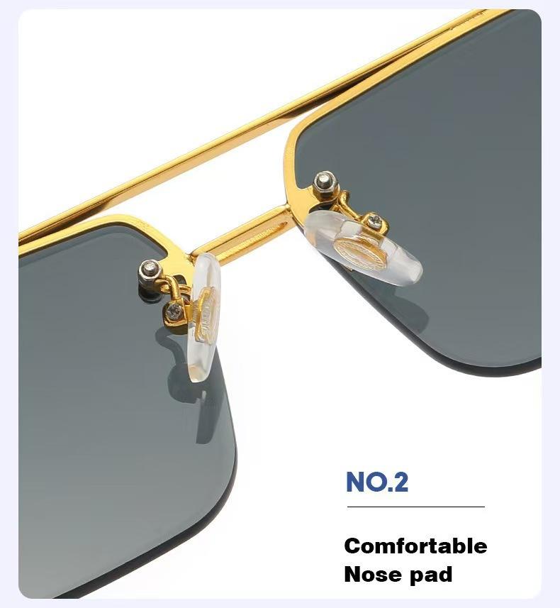 2 Pairs Unisex Rimless Square Lens Fashion Glasses Metal Double Bridge Trendy Eyewear PC Material Lightweight Stylish Accessories Perfect for Outdoor Parties Vacations Travel Driving Streetwear & Photo Props 2 Pairs Unisex Rimless Square Lens Fashion Glasses Metal Double Bridge Trendy Eyewear PC Material Lightweight Stylish Accessories Perfect for Outdoor Parties Vacations Travel Driving Streetwear & Photo Props